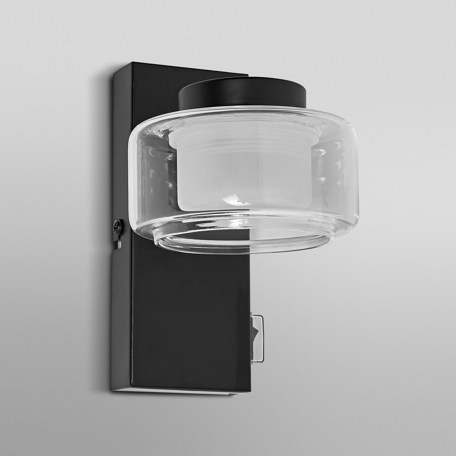 LEDVANCE Aplică de perete cu LED Orbis Flame 1 bec negru IP44 - Baie - negru clar - Metal