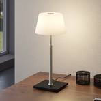 Lucande Madita tafellamp met voet van essenhout