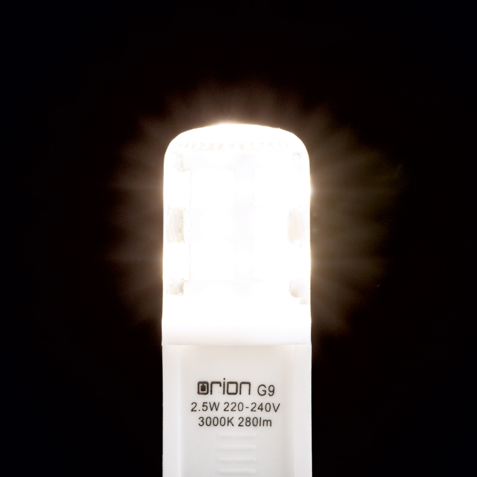 Kolíčková LED žárovka, čirá, G9, 2,5 W, 3 000 K, 280 lm