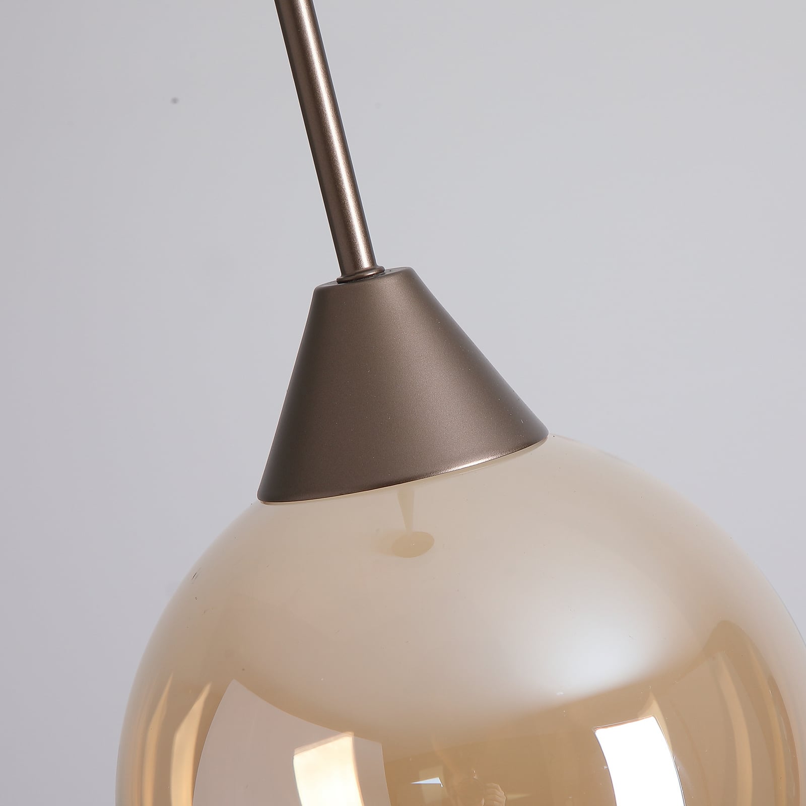 LED-Hängeleuchte Opus Lux, 1-fl., bronze, Glas amber, CCT