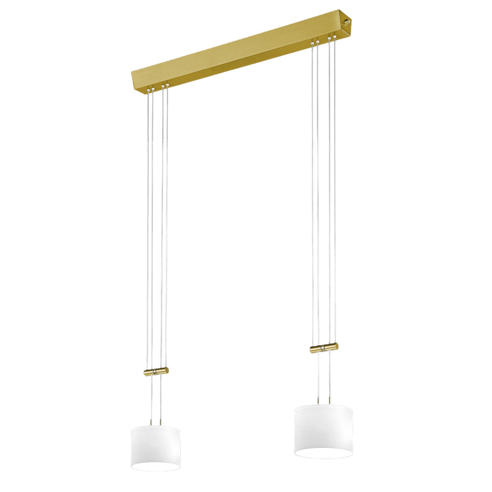 BANKAMP Grazia hanging light ZigBee 2-bulb brass