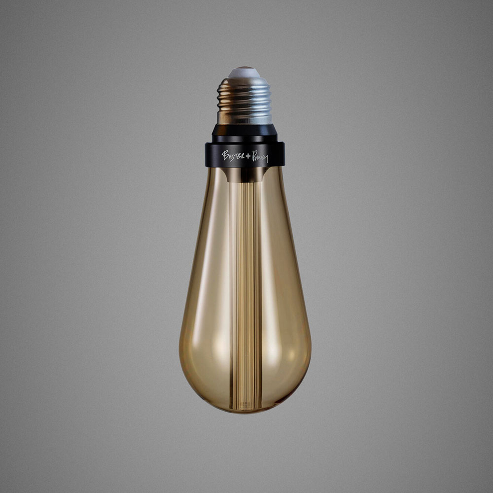Lampada Buster + Punch LED E27 2W regulável em dourado