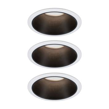 Paulmann Cole LED-Spotlight, schwarz-weiß, 3er-Set