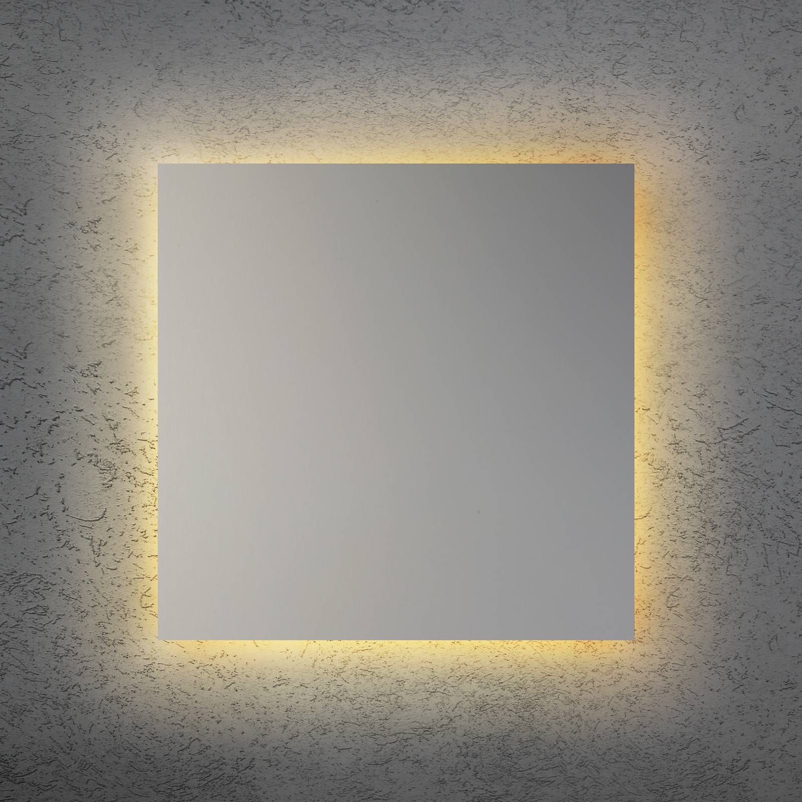 LED-Wandleuchte BLADE Q, silber matt, 44 x 44 cm, Metall dim günstig online kaufen