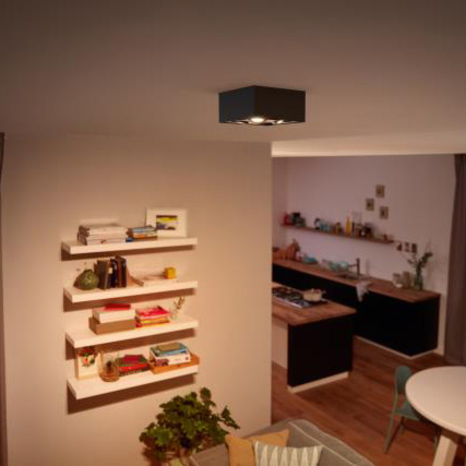 Philips myLiving spot LED Box à quatre lampes noir