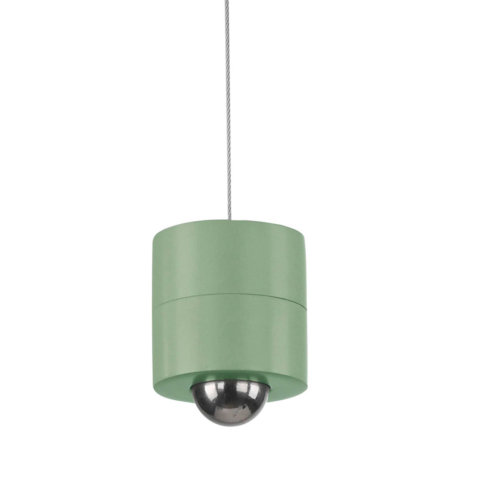 JUST LIGHT. LED-Akku-Hängeleuchte Attach, grün, Eisen