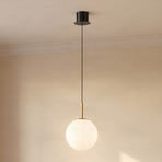 Lucande LED-hengelampe Joran, 1 lyskilde, hvit, glass
