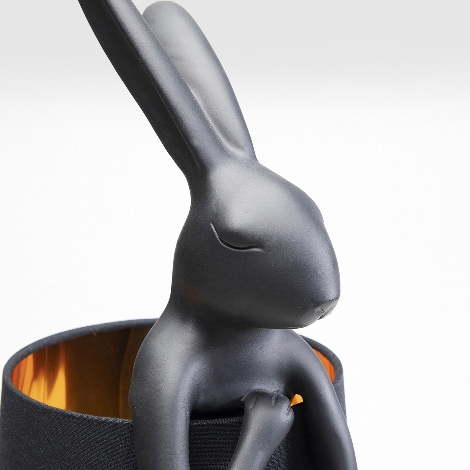 Lampada da tavolo KARE Animal Rabbit, nero/oro, 68 cm, E14