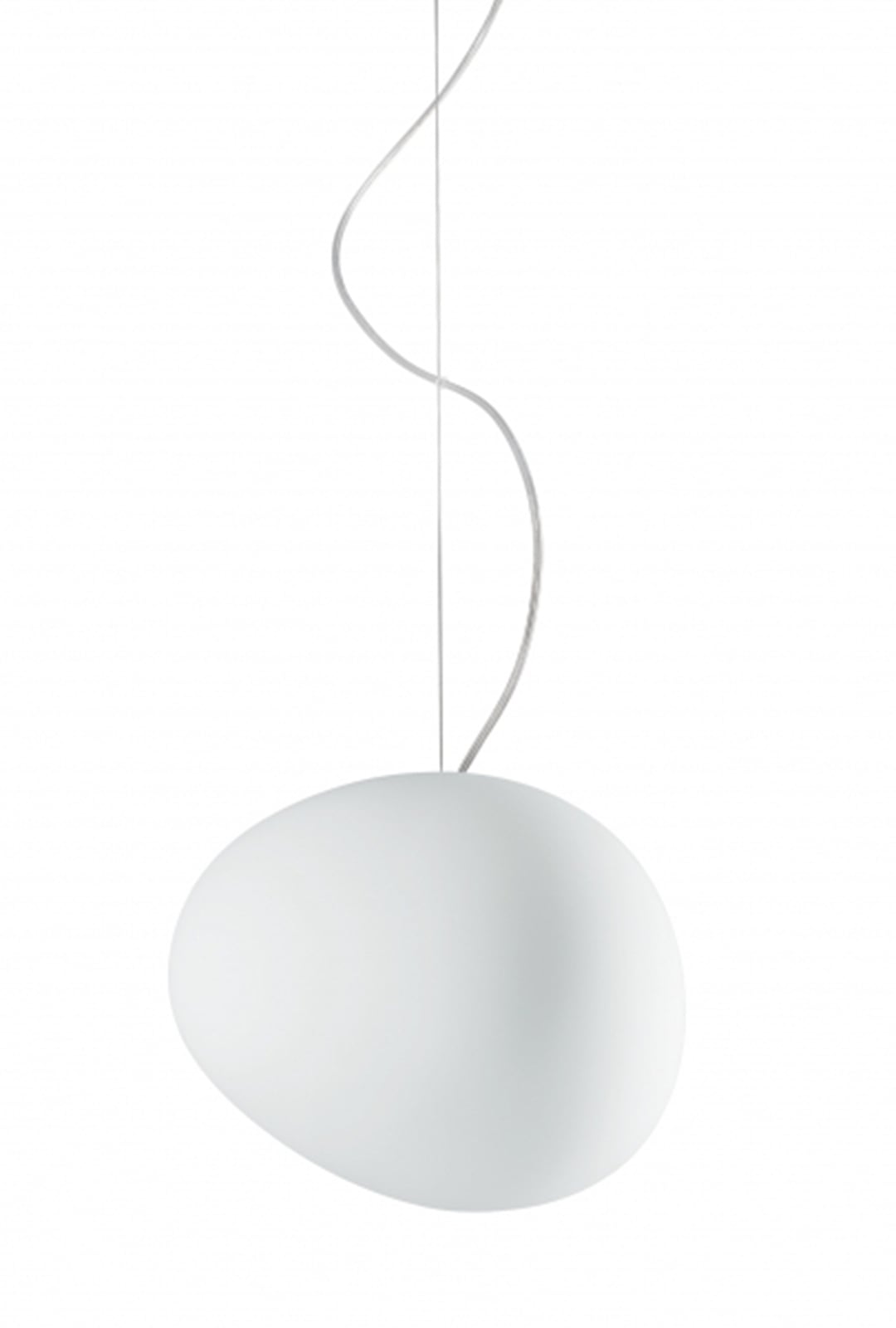 Suspension Foscarini Gregg Medium, blanche, hauteur 26 cm