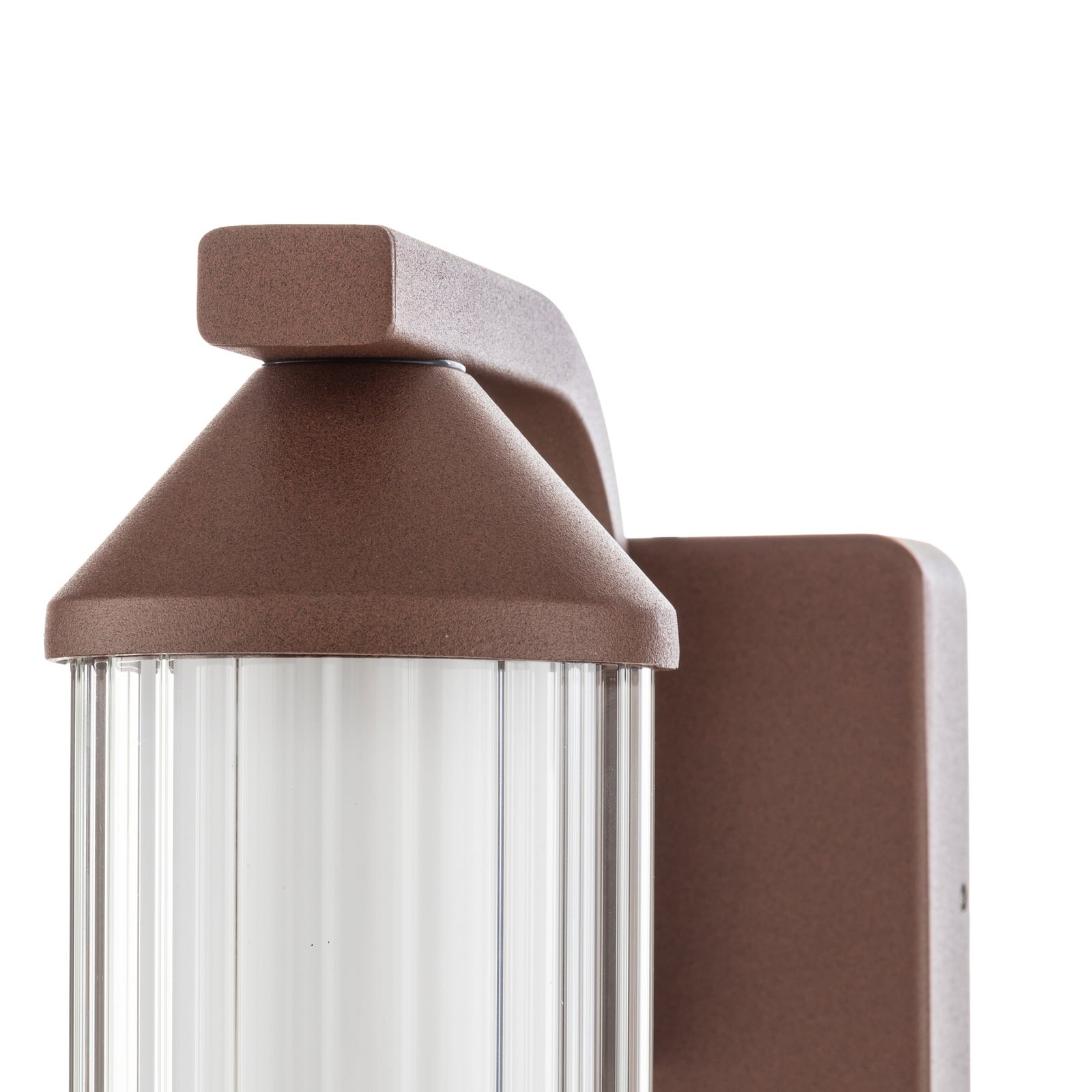 Lindby LED outdoor wall light Neravio, rust, height 26 cm, IP54