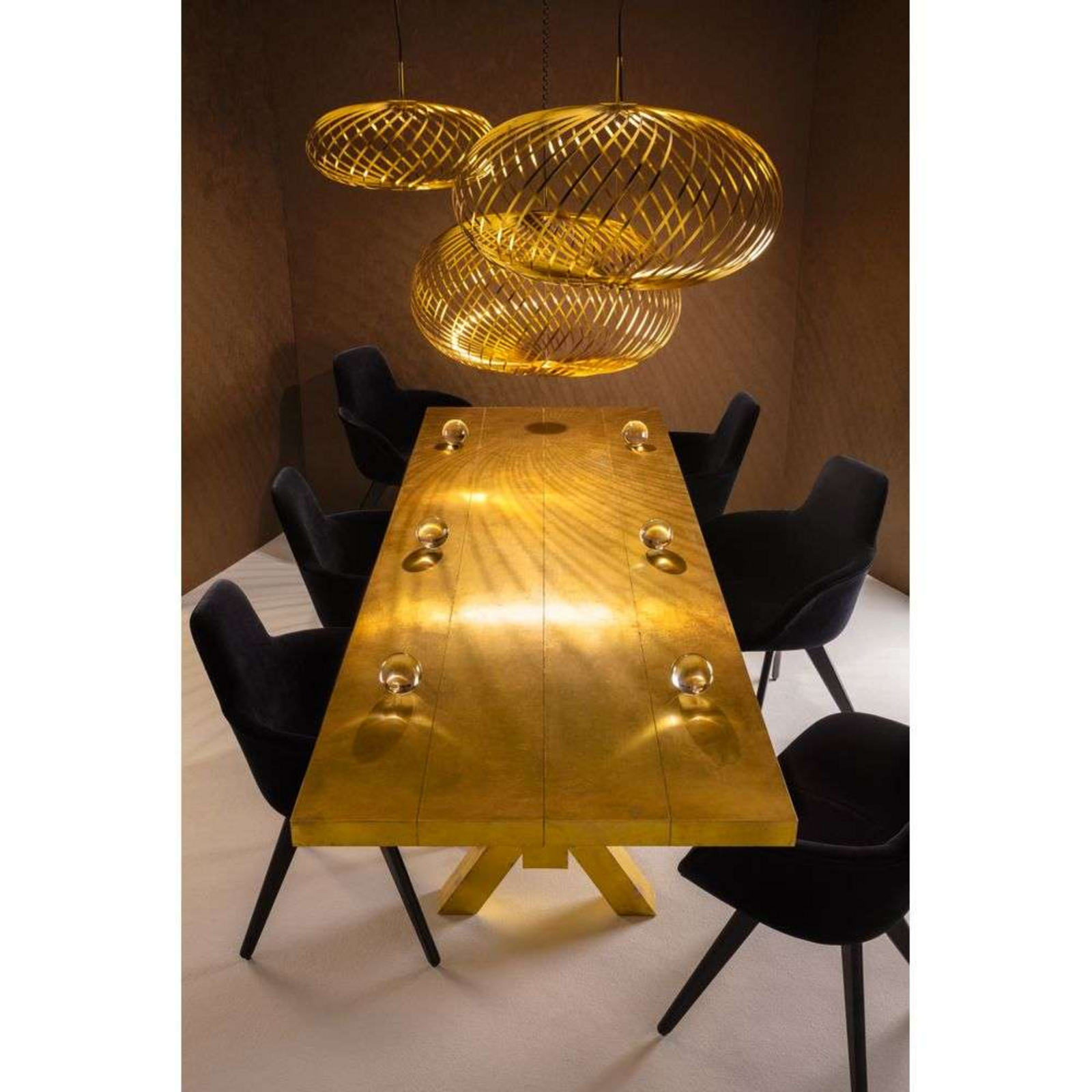 Spring Lustră Pendul Large Brass - Tom Dixon