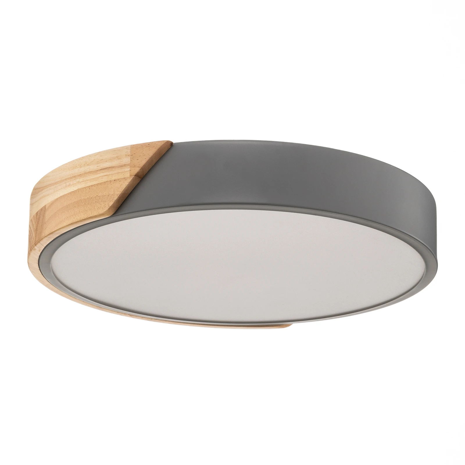 LED plafondlamp Borneo met houten frame