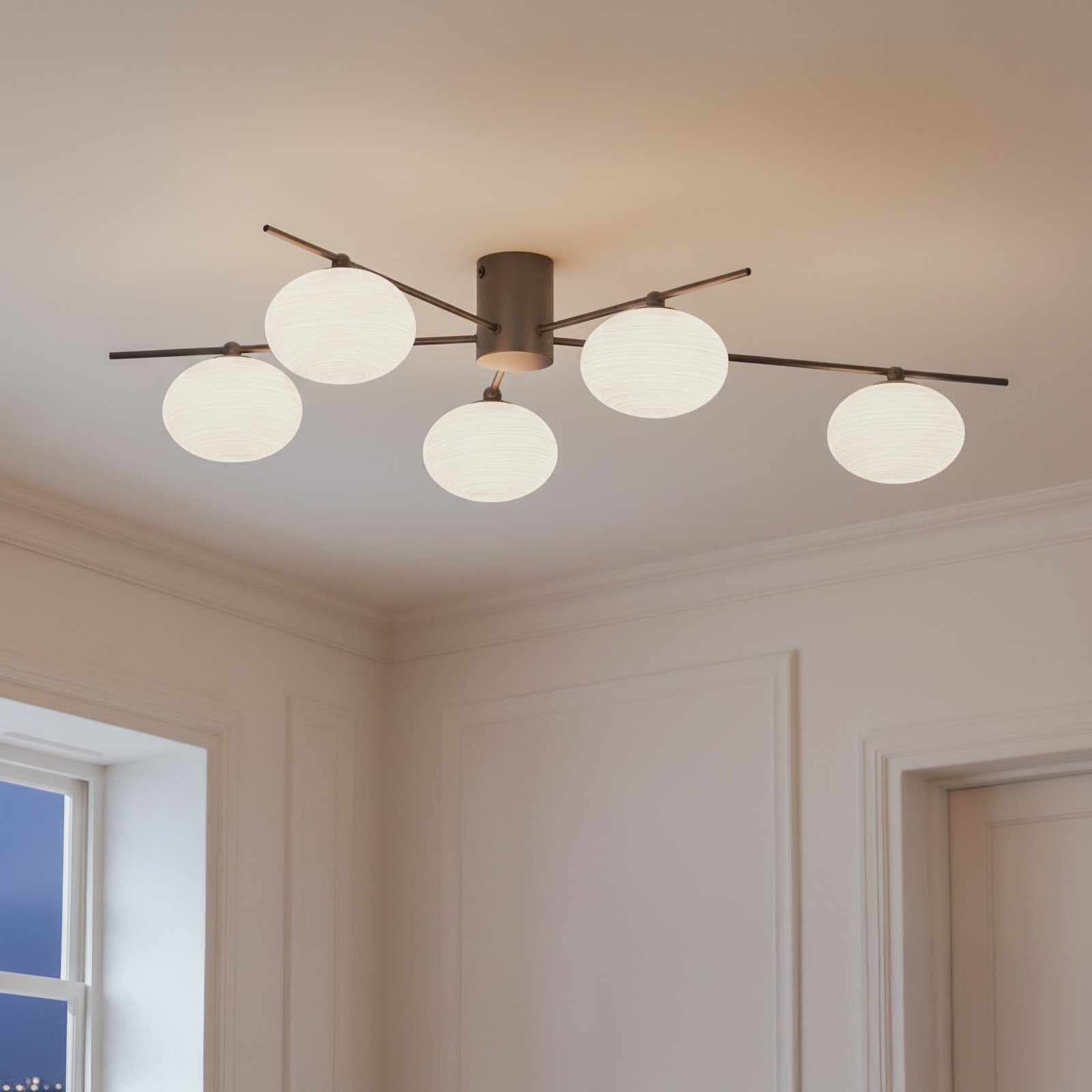 Lindby Valisa laevalgusti, must, 5-valgusti