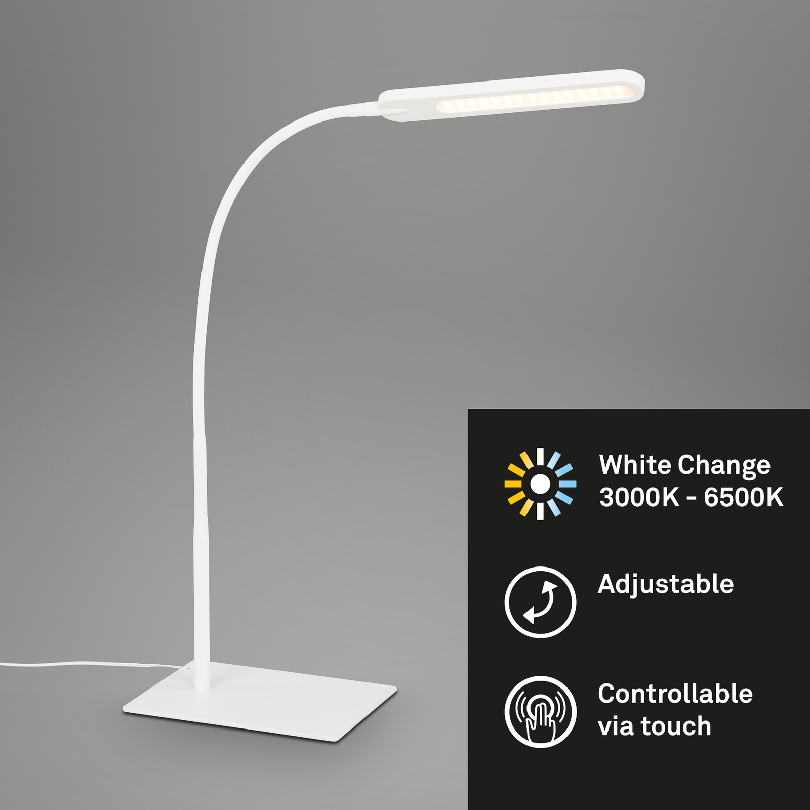 LED-bordlampe servo, dæmpbar, CCT, hvid