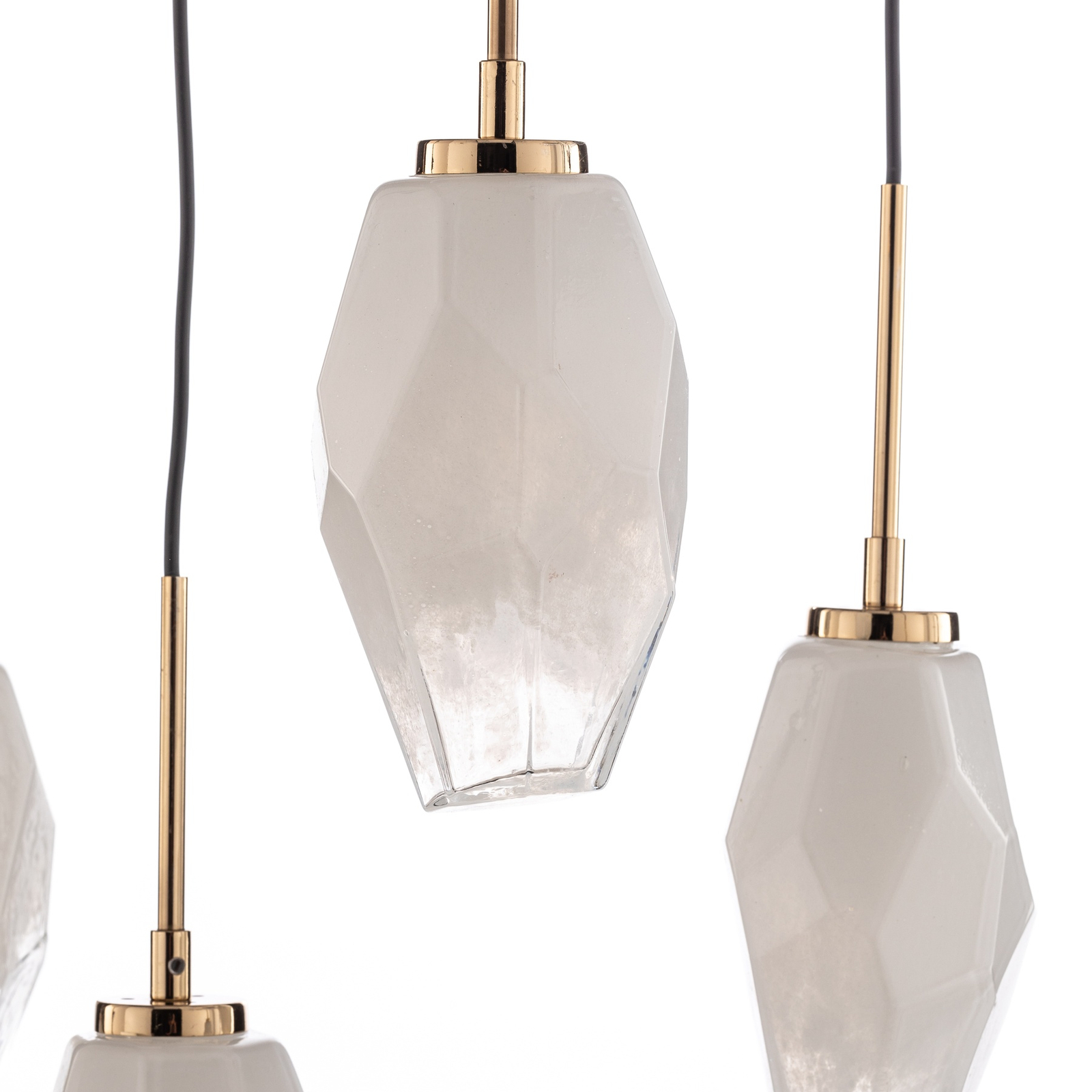 Dame hanging light, gold, 7-bulb