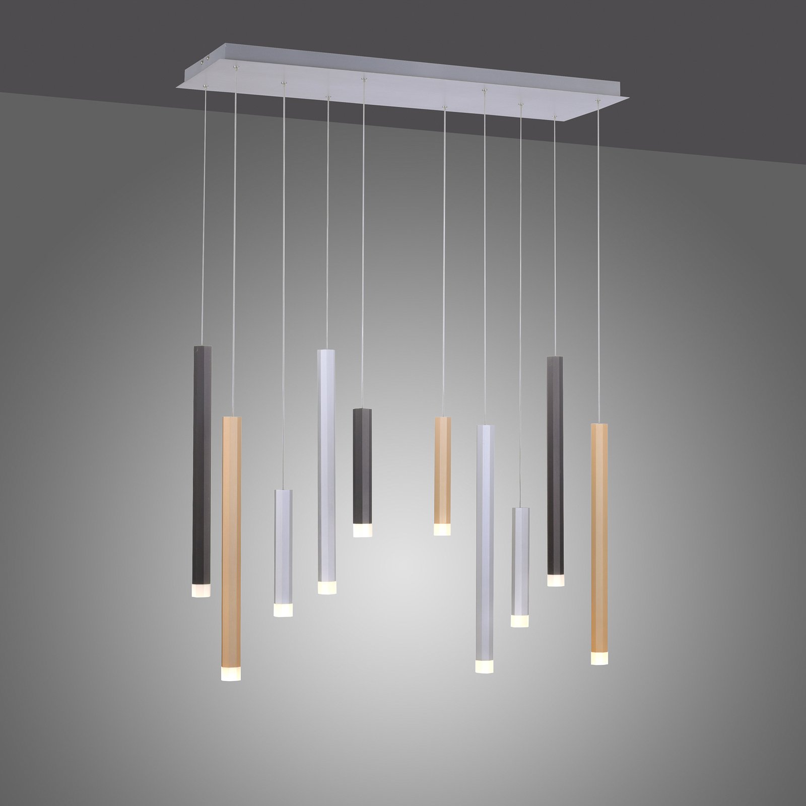 Paul Neuhaus Pure-Gemin -LED-riippuvalo 10 lamppua