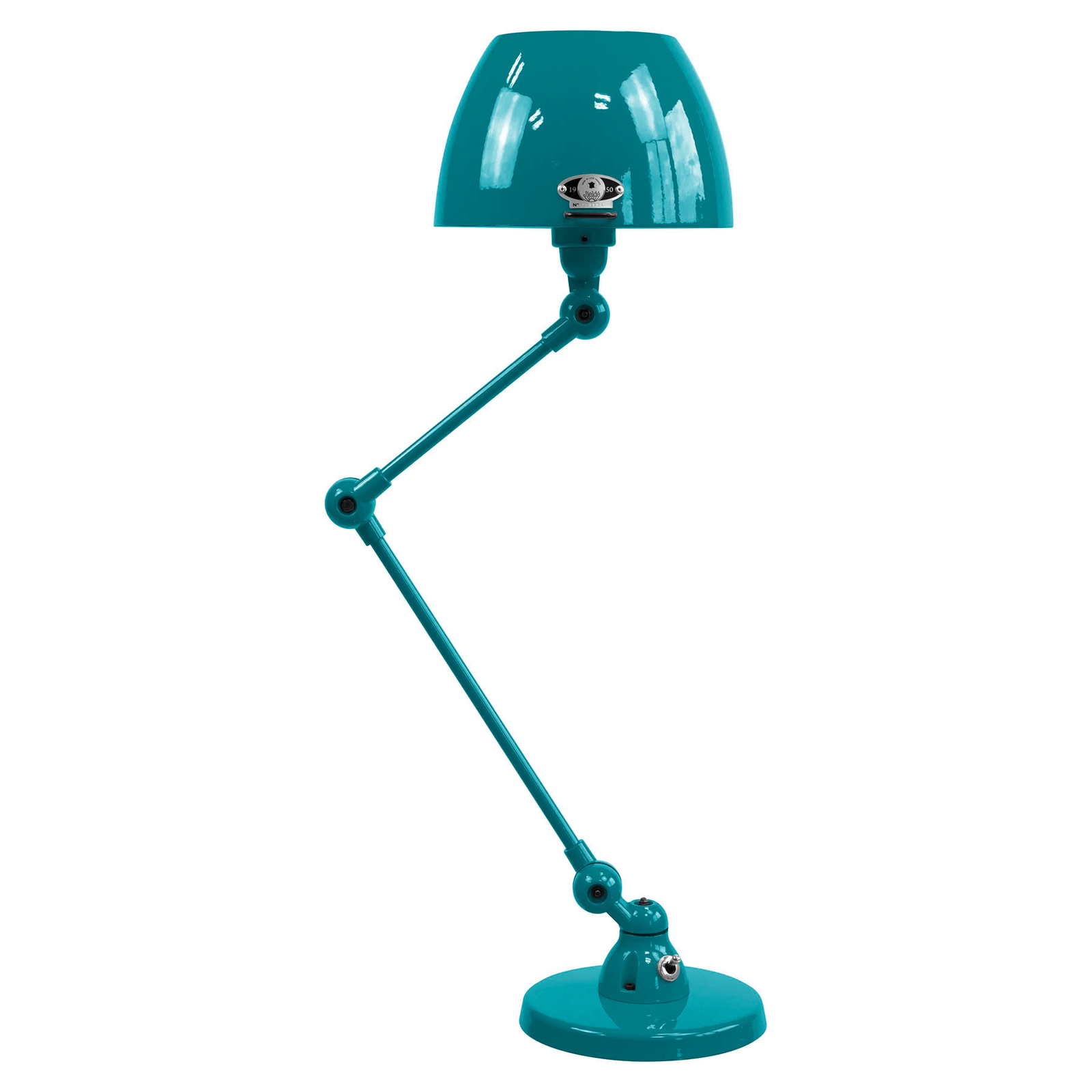JIELDÉ Jieldé Aicler AIC373 table lamp, ocean blue, for Living / Dining Room, aluminium, steel, E14, 25 W, energy efficiency: A++, H: 59 cm