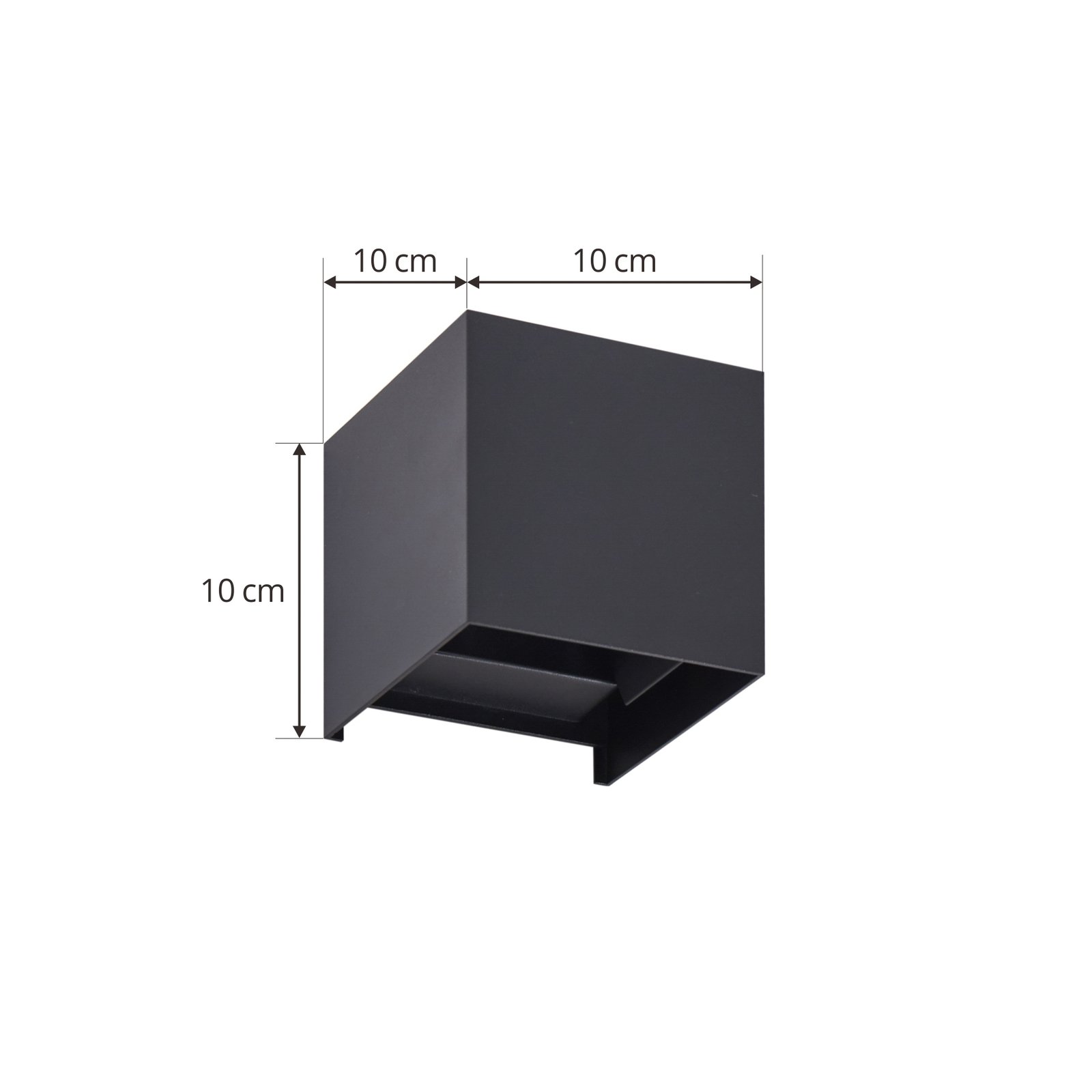 Nivar Square LED Outdoor Wall Lamp Black - Lindby