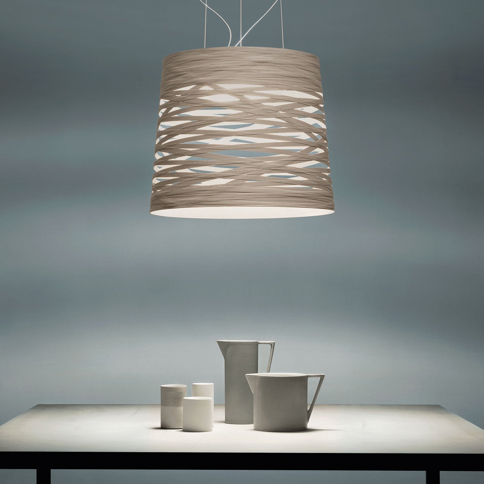 Foscarini Tress grande LED pendant light, white