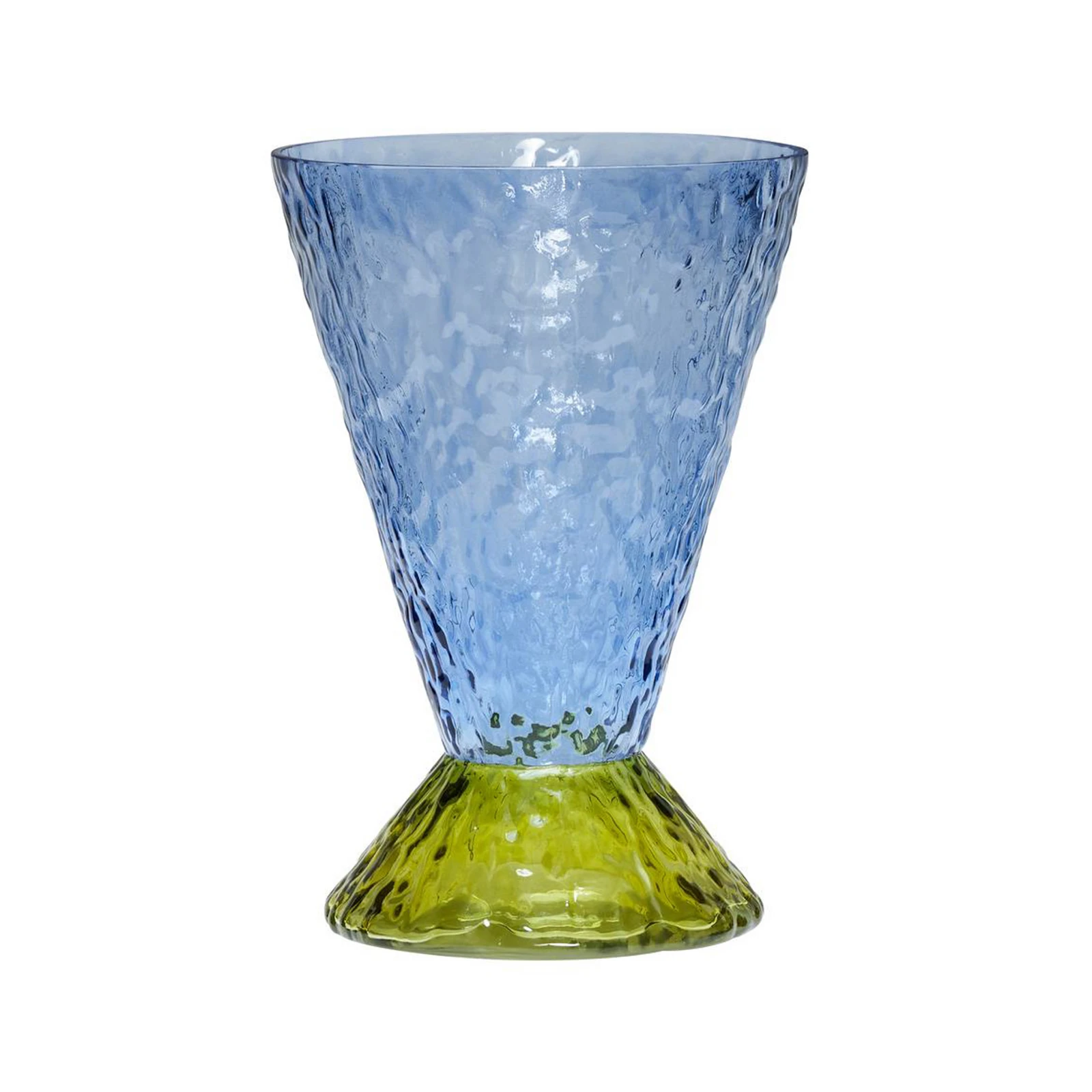 Hübsch Abyss vaas, blauw, glas, hoogte 29 cm, Ø 20 cm