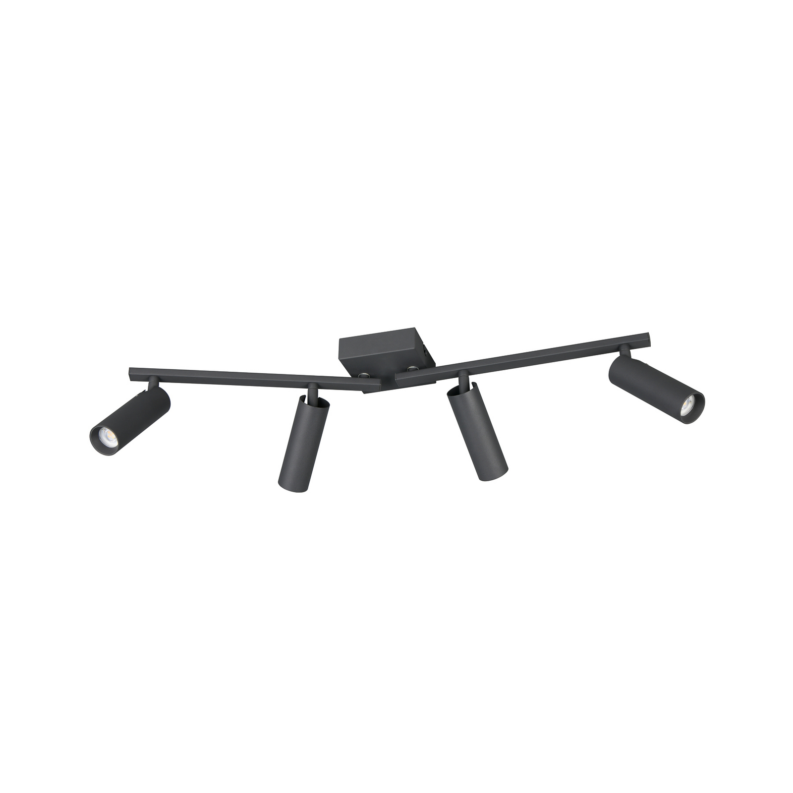 Faretto da soffitto Dara, lunghezza 66 cm, antracite, metallo, a 4 luci. Faretto da soffitto Dara, lunghezza 66 cm, antracite, metallo, a 4 luci.