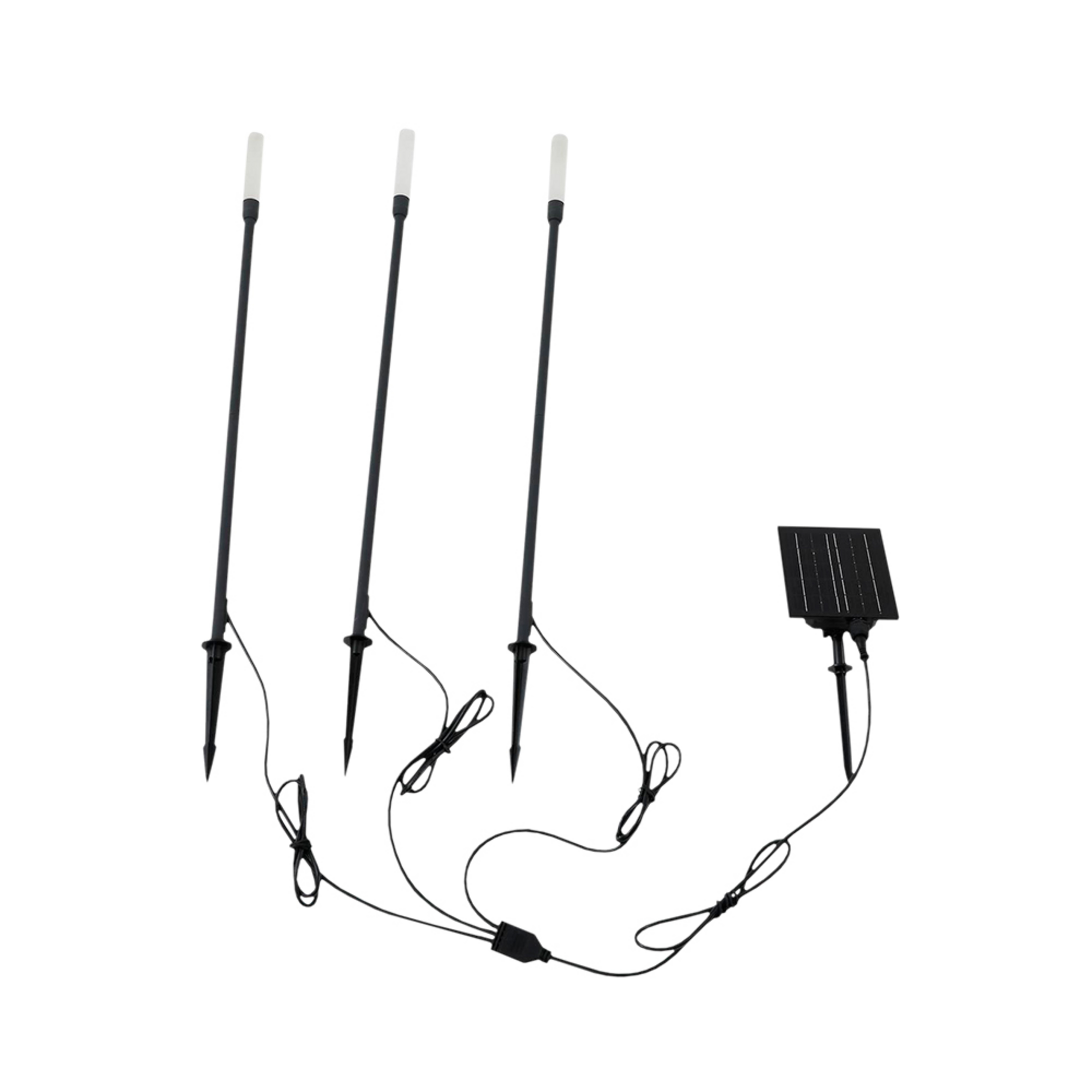 Balian Solcellelampe w/Jordspyd 3 pcs. Sort - Lindby