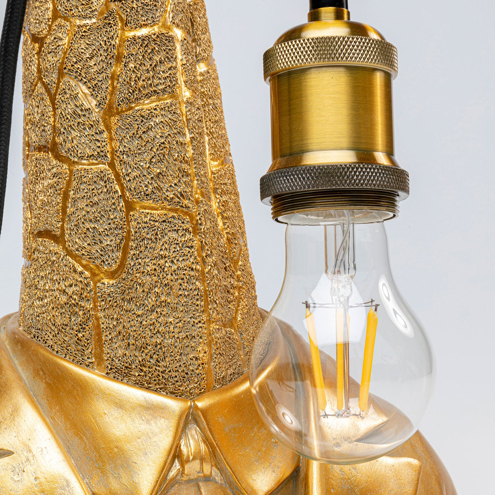 KARE Animal Giraffe stolová lampa 50 cm zlatá