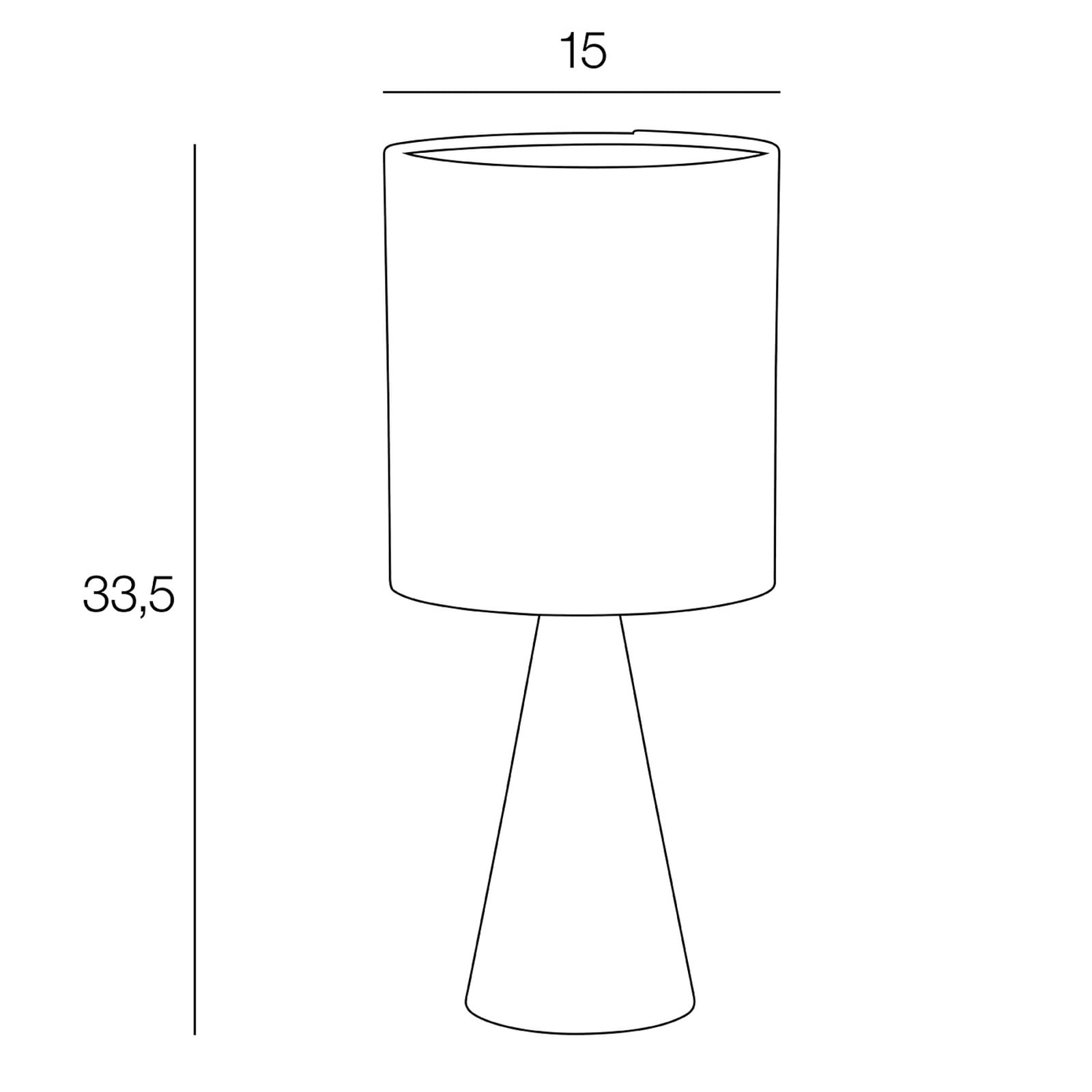 Lampada da tavolo Sally avorio opaco/beige, altezza 33 cm - COREP SAS