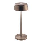 Lampă de masă reîncărcabilă cu LED Zafferano Sister Light de culoare cupru