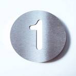 Stainless steel house number Round - 1