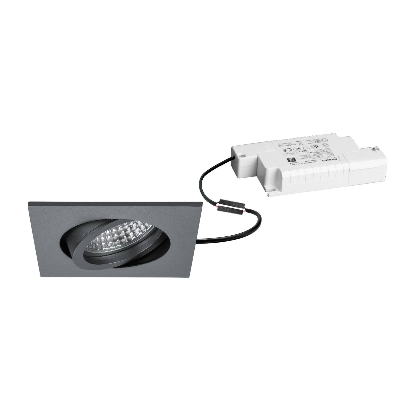 BRUMBERG LED-Einbauspot Tirrel-S, RC-dimmbar, titan matt