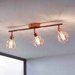Candeeiro de teto LED Zapata, três lâmpadas
