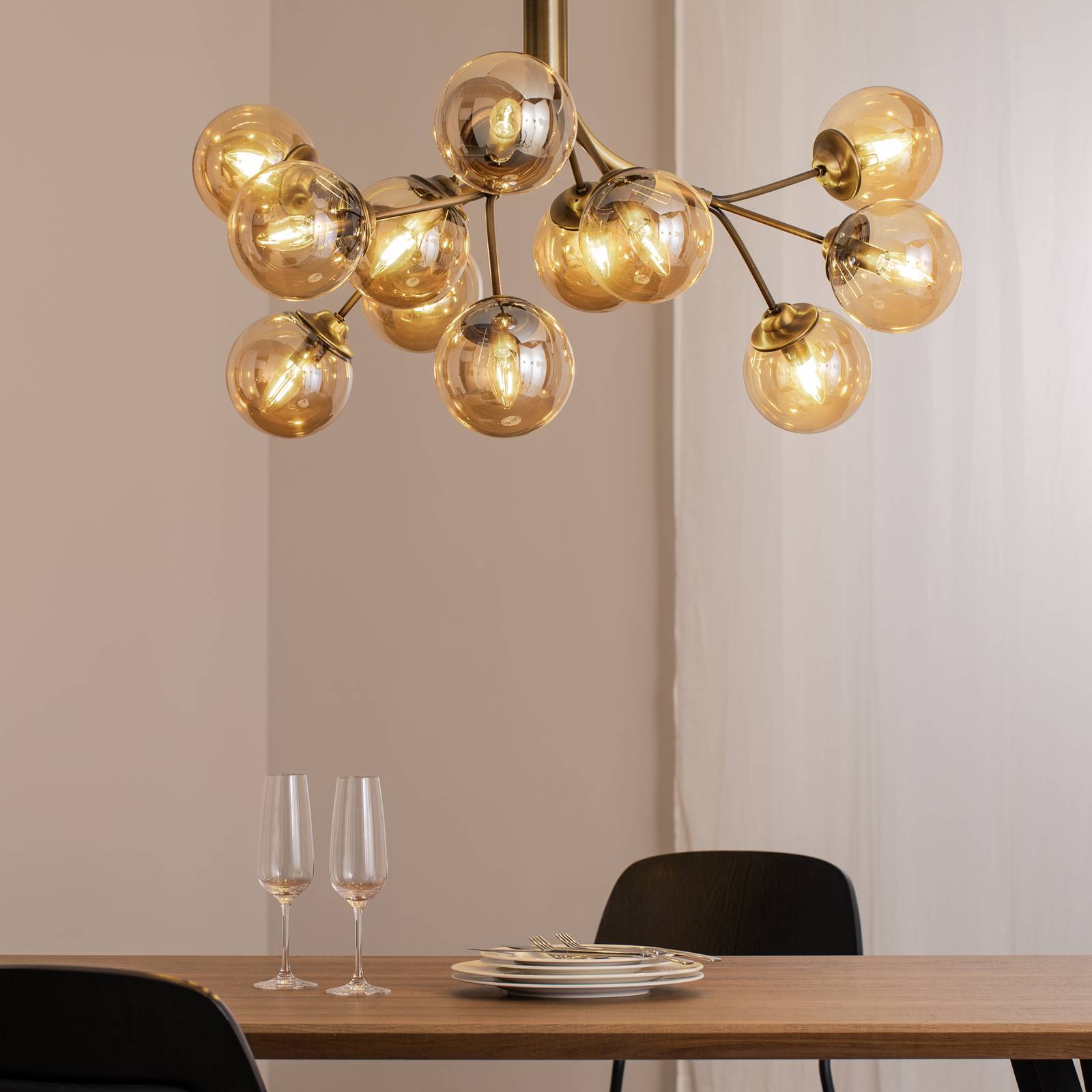 Deckenleuchte AV-4286-12E, zwölfflammig, antikgold günstig online kaufen