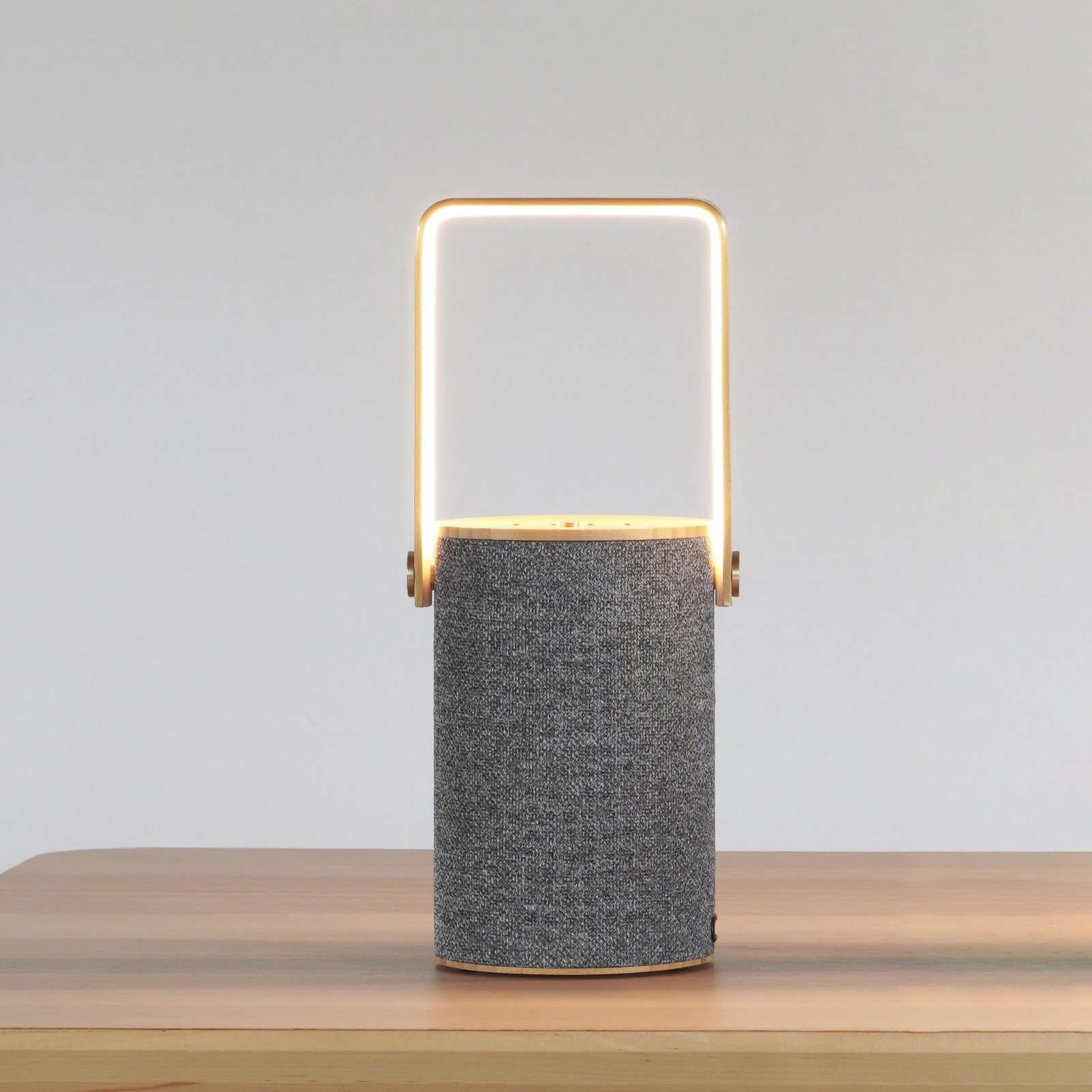 LOOM DESIGN Silo 1 dekorativ lampe, BT-høyttaler, grå