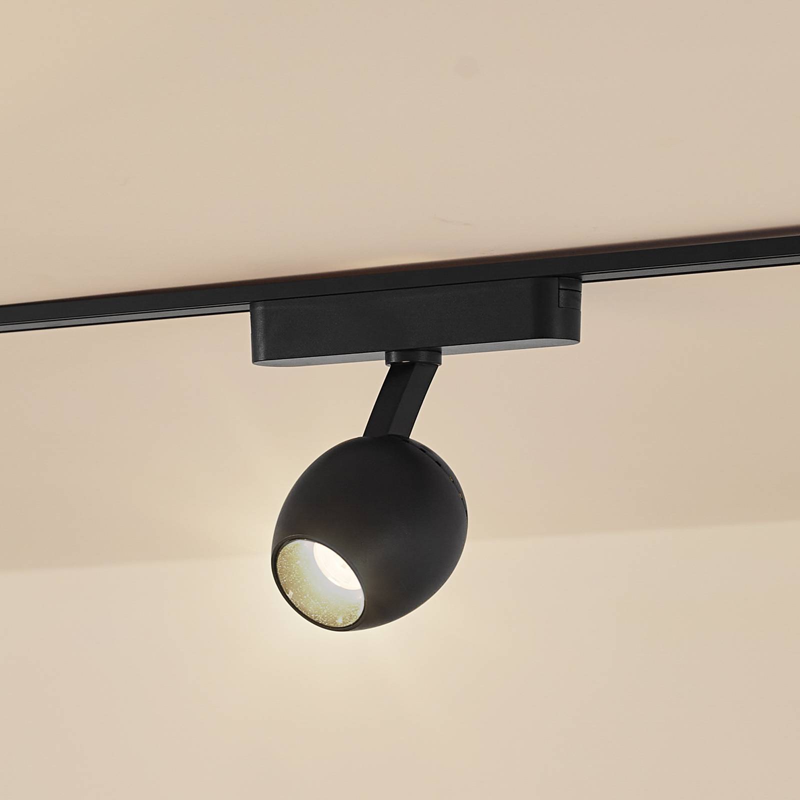 Lindby spot LED Lumaro noir Ø 6,2 cm plastique