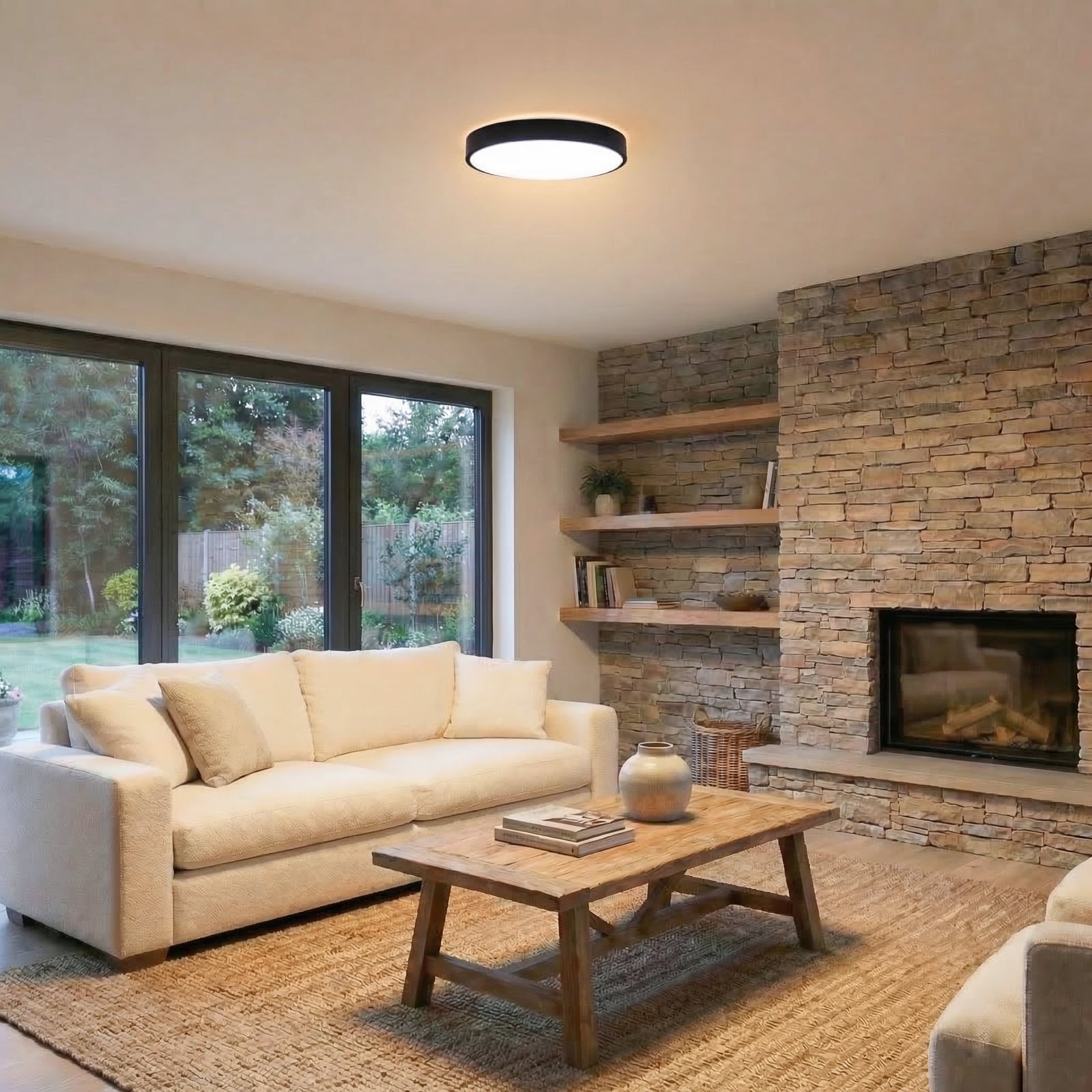 Lindby Smart plafonnier LED Innes noir 38 cm RVB CCT Tuya Lindby Smart plafonnier LED Innes noir 38 cm RVB CCT Tuya