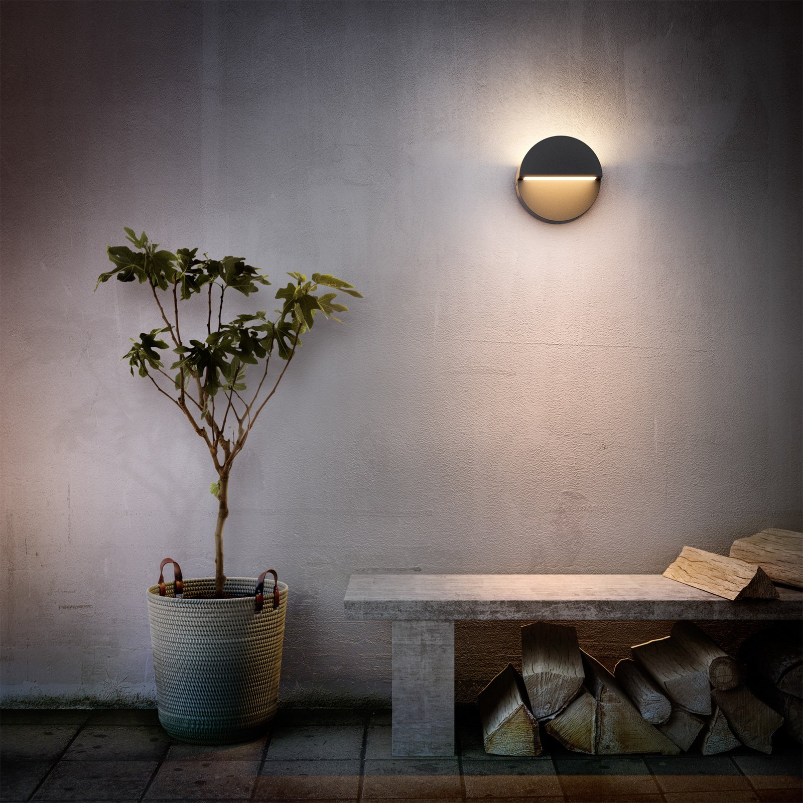 Philips LED vonkajšie nástenné svietidlo Valor UE, antracitová, hliník, IP44
