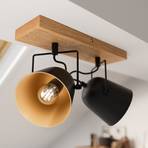 Lindby Adalin plafonnier à 2 lampes, noir