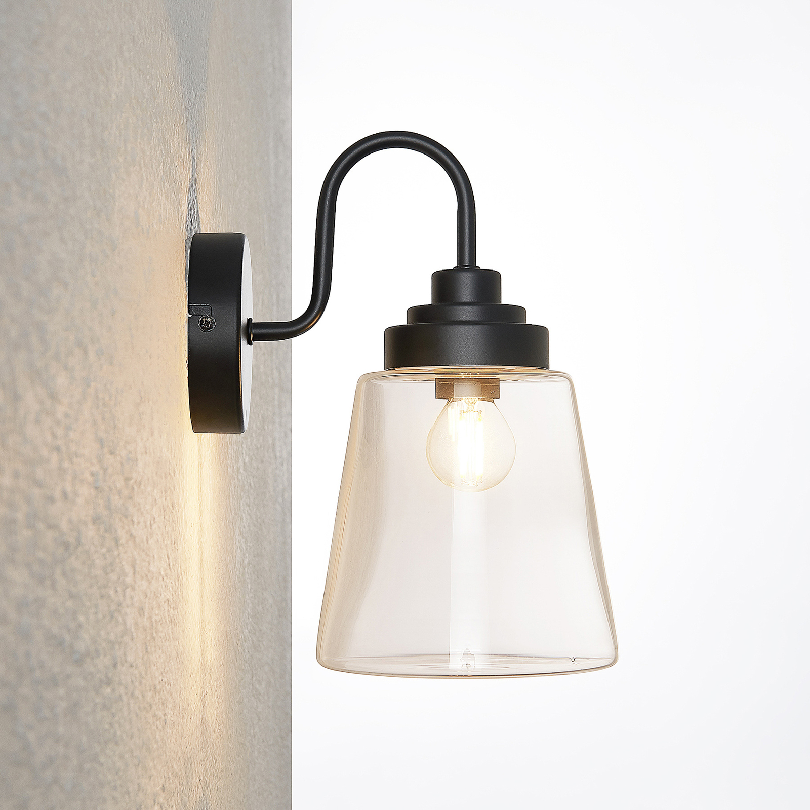 Lindby Carmalin wandlamp van glas, 1-lamp