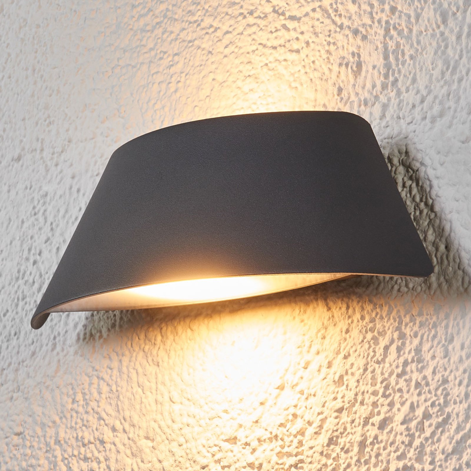 Glen Buiten Wandlamp Antracite/White - Lucande