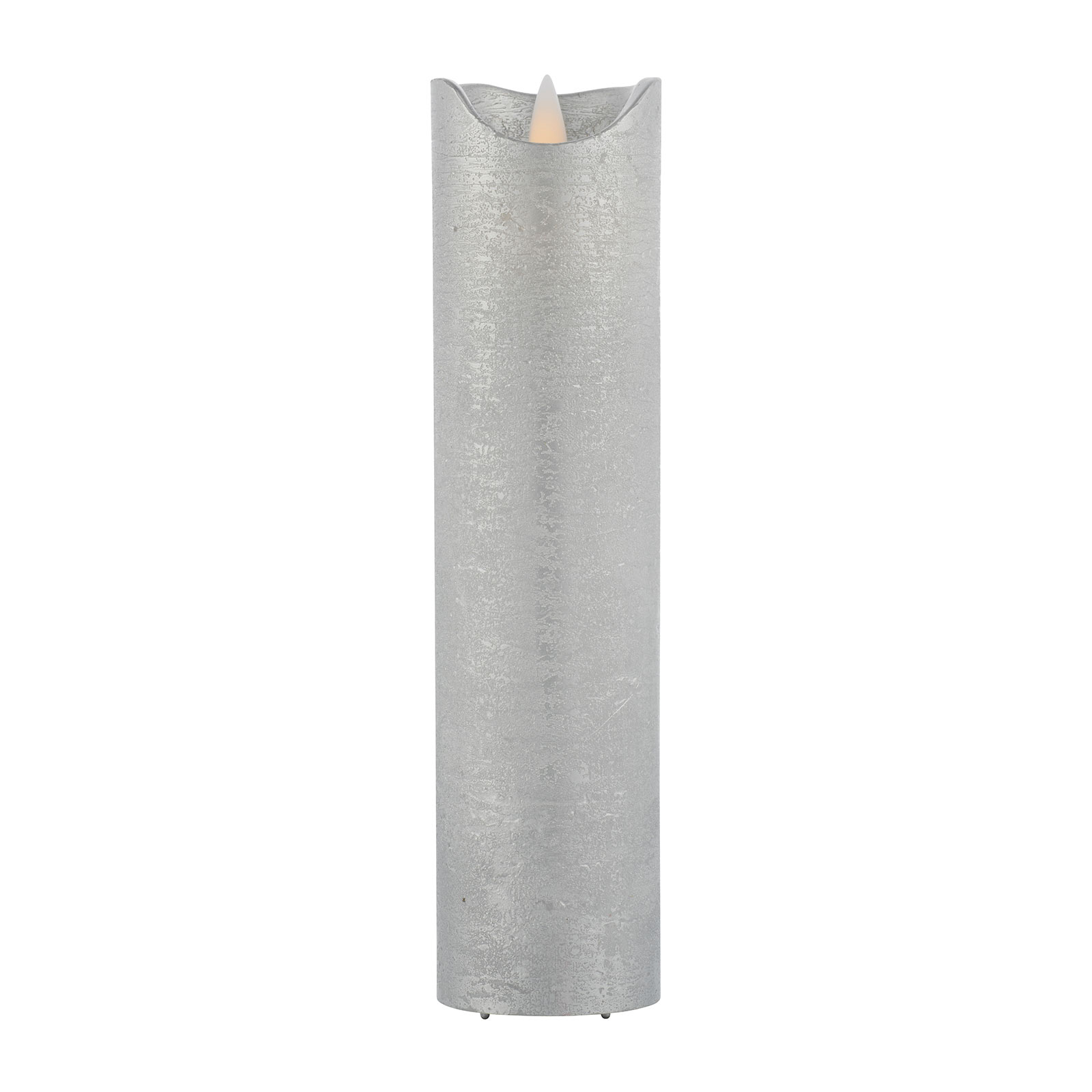 LED svíčka Sara Exclusive, stříbrná, Ø 5cm, výška 20cm