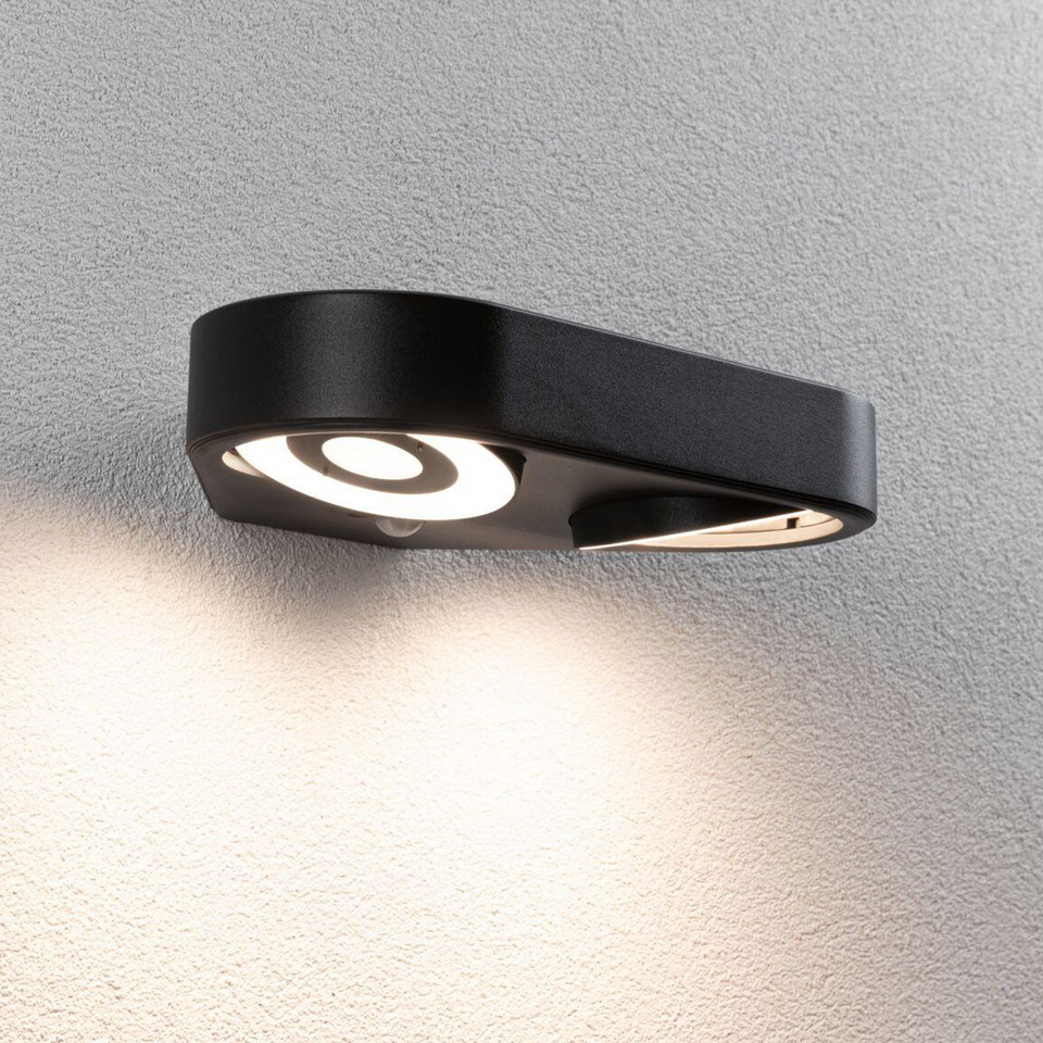 Paulmann Silma 2 Utomhus Vägglampa m/Sensor SWR, svart från Paulmann