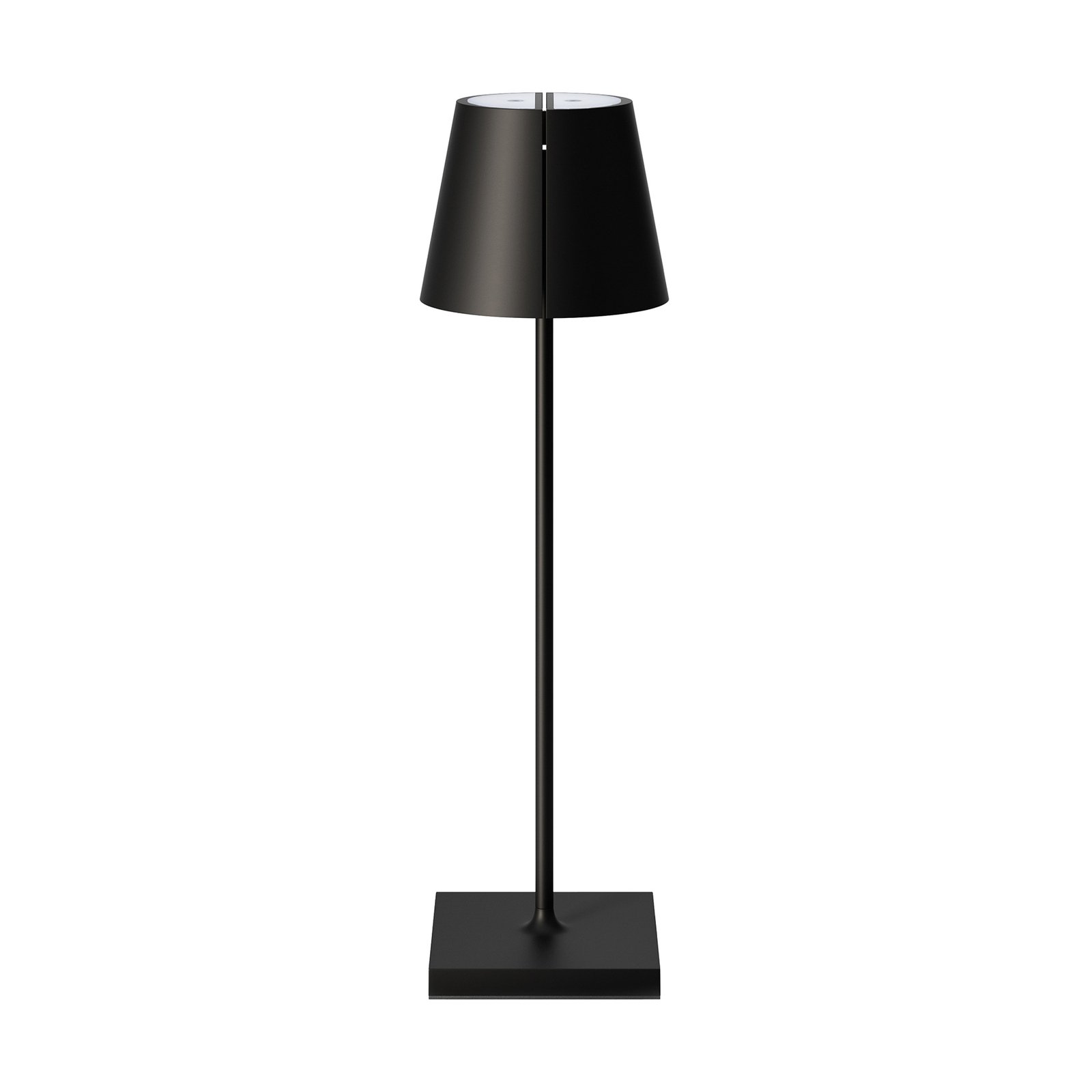 Nuindie tango Candeeiro de mesa LED recarregável, preto, IP20, regulável