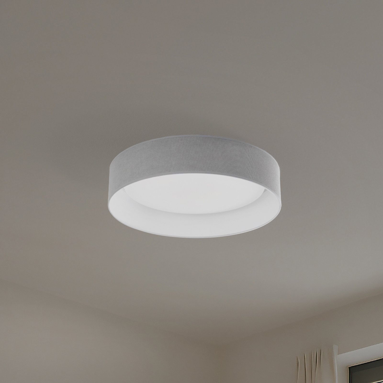 Plafonieră LED Plafond, Soro gri deschis, Ø 45 cm, 3-step-dimabil