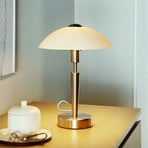 Lámpara de sobremesa Solo 1, níquel, blanco