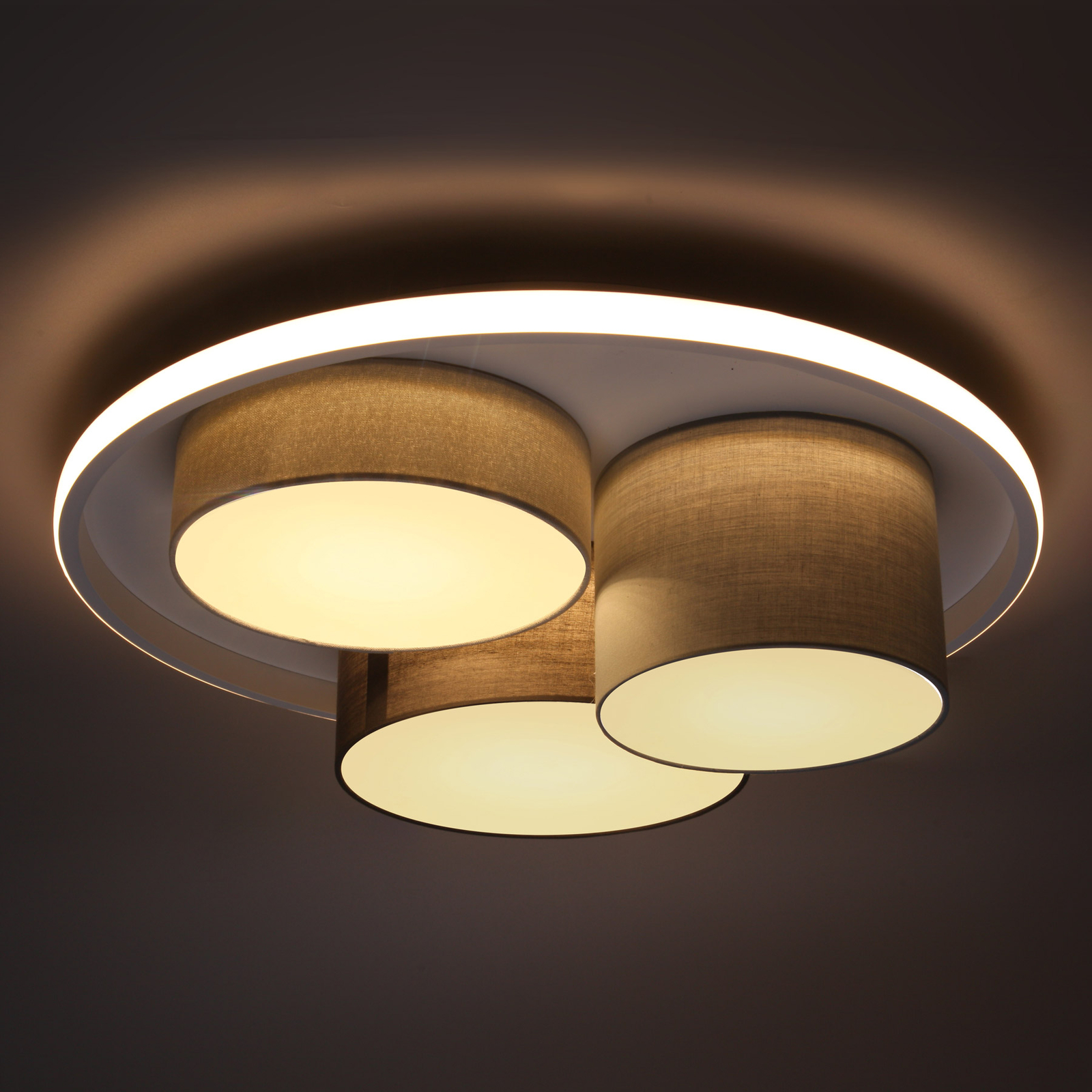 LED ceiling light Eppan, 3-bulb, dimmable