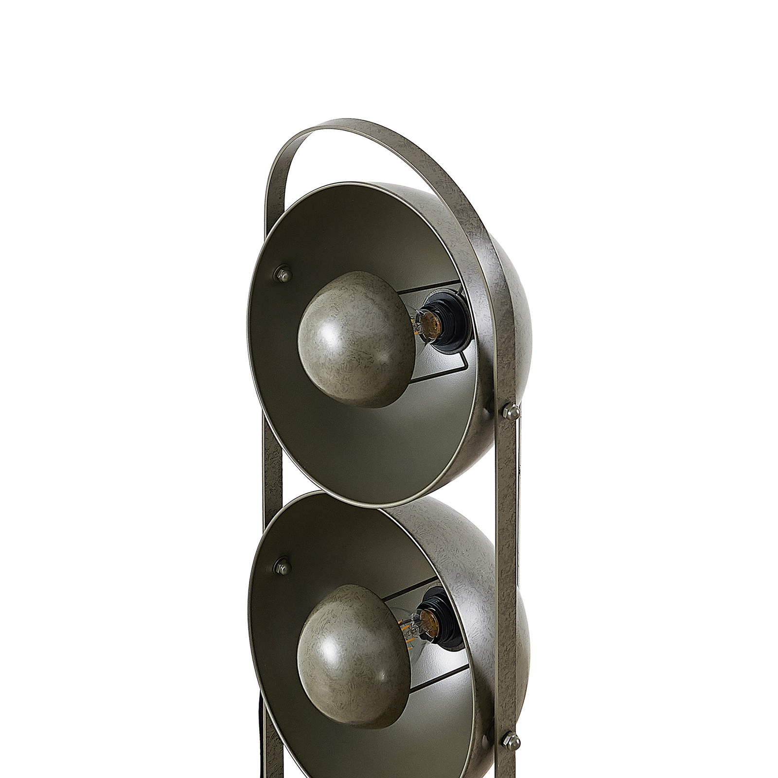 Lindby Muriel floor lamp, three-bulb, dark grey
