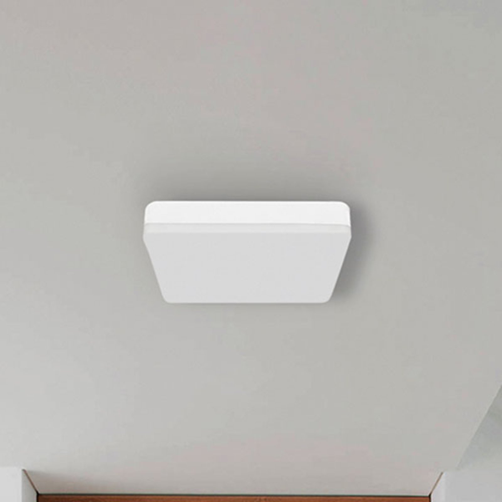 Square LED bathroom ceiling light, motion sensor