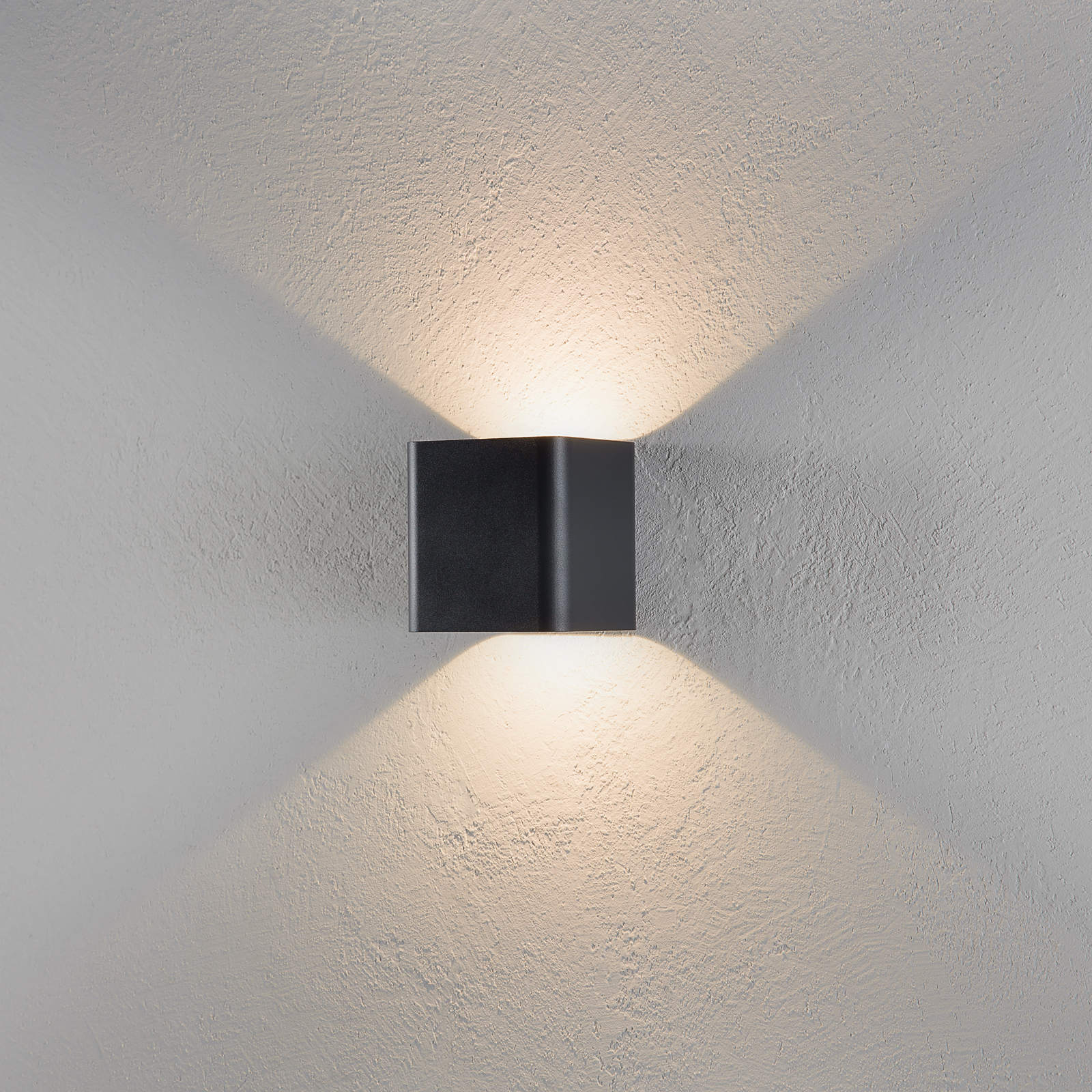 LED външна стенна лампа Dodd, ъглова, антрацит