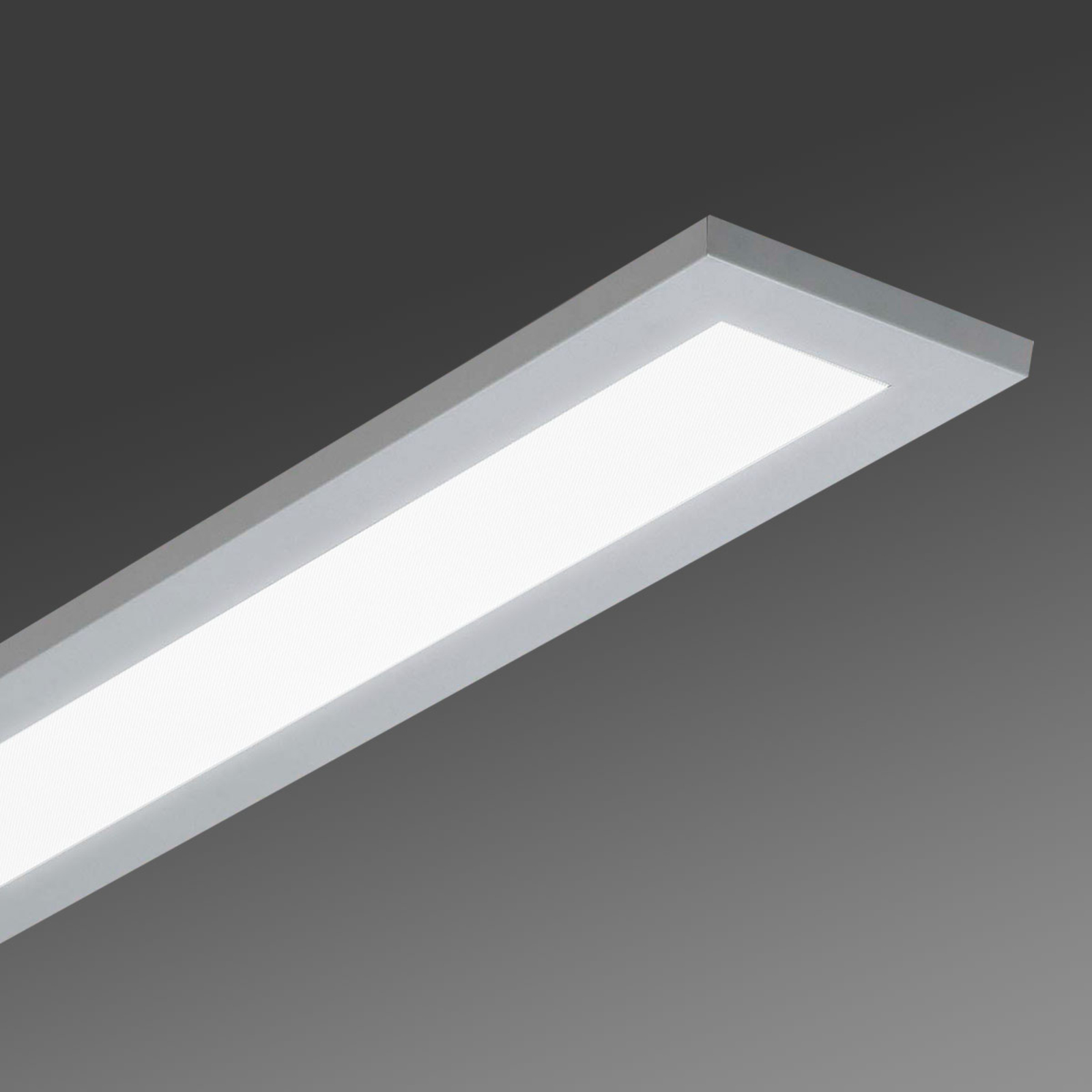 LED-Anbaudeckenlampe LAS01, 3.000 K, titansilber
